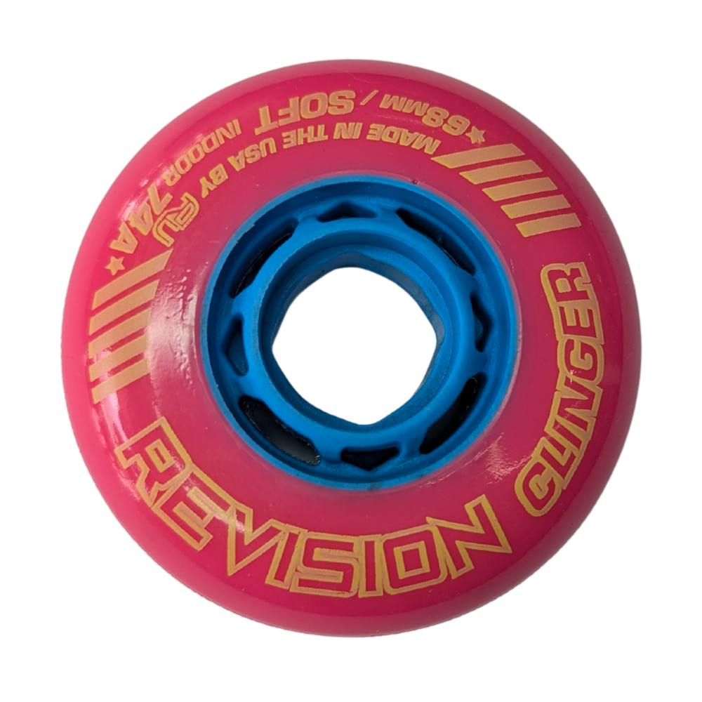 Revision Pink Soft Clinger Indoor Roller Hockey Inline Wheel - 4 Pack - Lucky Skates