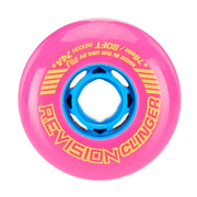 Revision Soft Clinger Indoor Roller Hockey Inline Wheel Pink Yellow Blue 74a 76mm - Lucky Skates