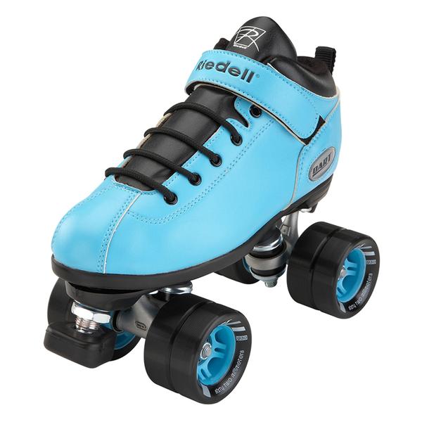 Riedell Dart Blue Derby Speed Indoor Quad Roller Skates - Lucky Skates