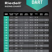 Riedell Dart Roller Skates Size Chart - Lucky Skates