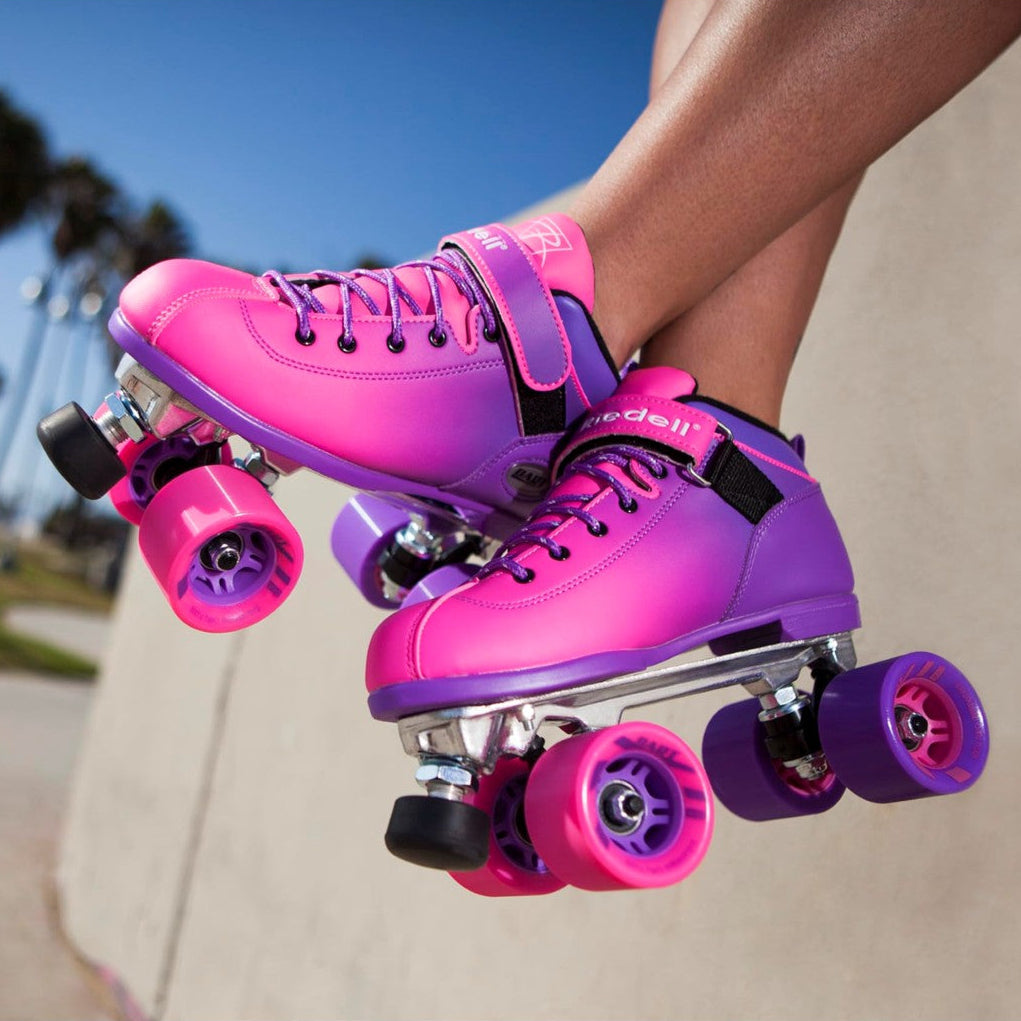 Riedell Dart Ombre Pink/Purple Speed Derby Indoor Roller Skates - Lucky Skates
