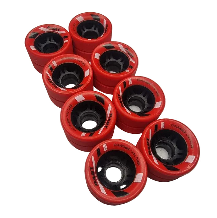 Riedell Indoor Roller Skate Wheels 93a 62mm 8 pack Red - Lucky Skates  