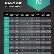 Riedell R3 Roller Skates Size Chart - Lucky Skates
