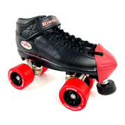 Riedell R3 Derby Speed Low Cut Roller Skates Black Red - Lucky Skates