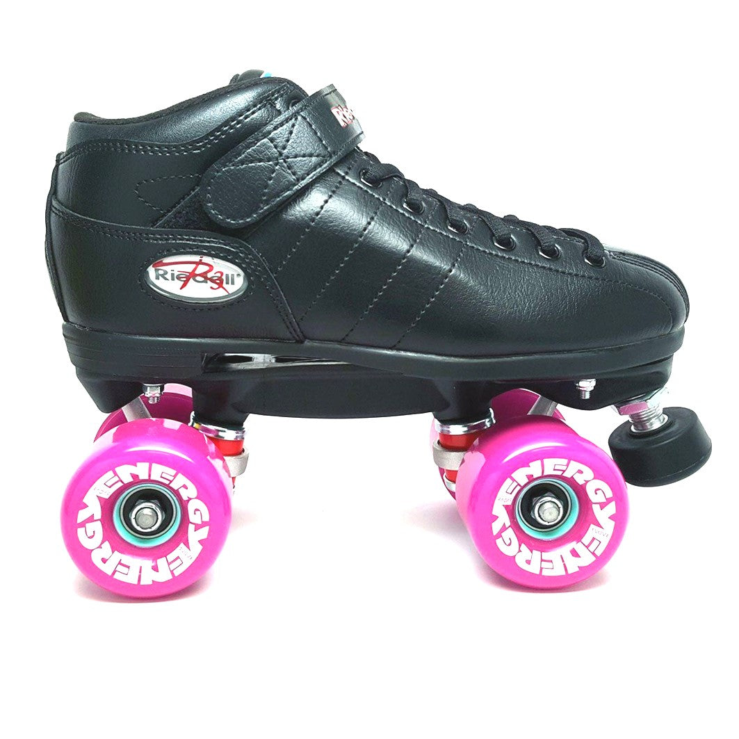 Riedell R3 Outdoor Energy Pink Magenta Quad Roller Skates Black - Lucky Skates