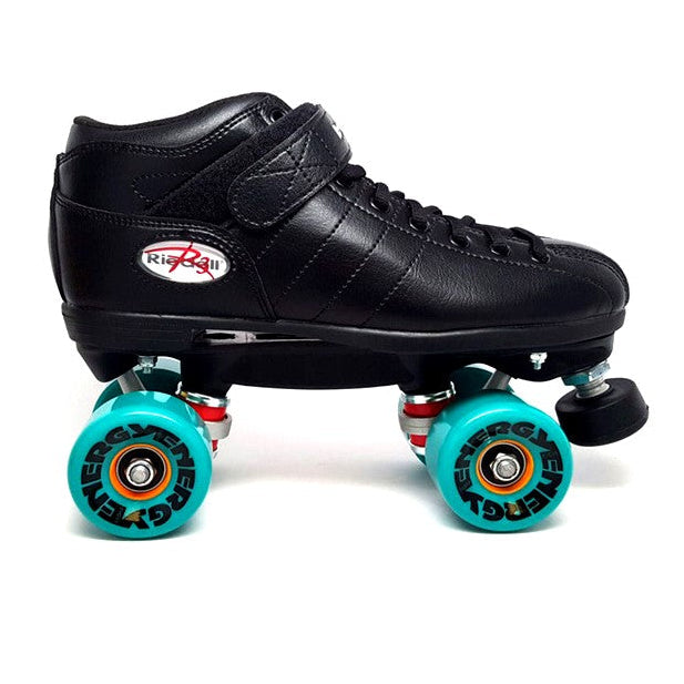 Riedell R3 Outdoor Energy Teal Quad Roller Skates Black - Lucky Skates