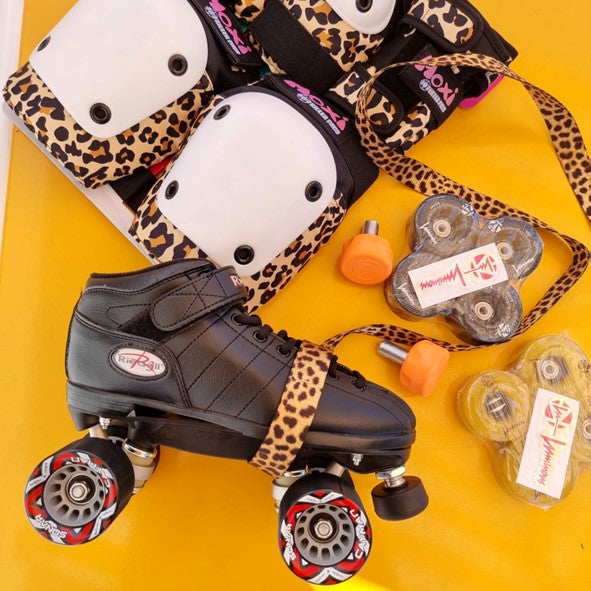 Riedell R3 Quad Speed Derby Quad Roller Skates Black - Lucky Skates 
