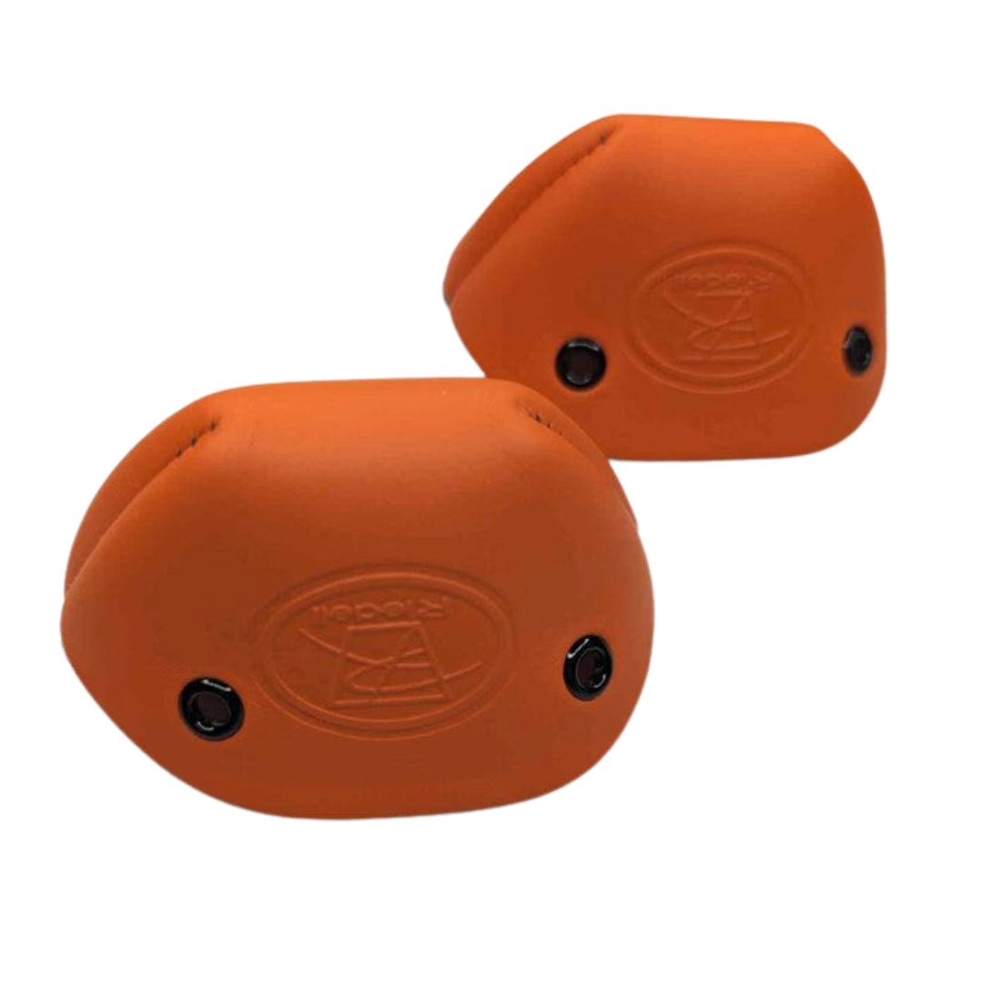 Riedell Skates Leather Quad Roller Skate Toe Caps Pair orange - Lucky Skates 