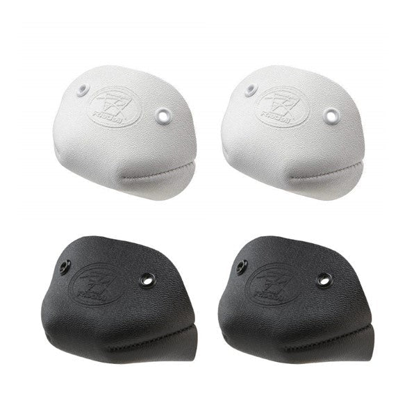 Riedell Vegan Black White Roller Skate Toe Caps - Lucky Skates