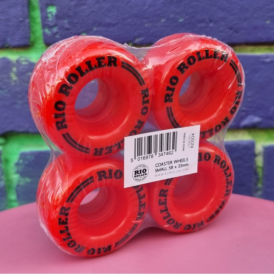 Rio Roller Coaster Outdoor Quad Roller Skate Wheels 82a 58mm 4 Pack Red - Lucky Skates