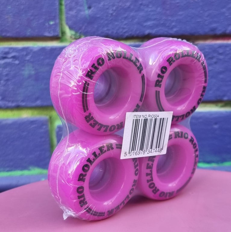 Rio Roller Coaster Roller Skate Wheels 82a 4 Pack Purple - Lucky Skates