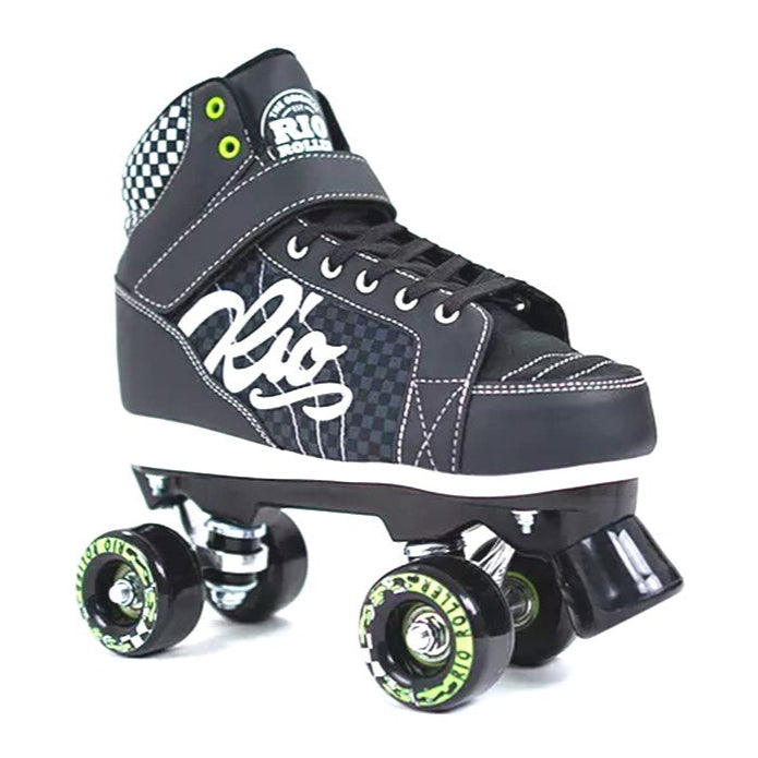 Rio Roller Mayhem II Quad Roller Skates Black Checkered - Lucky Skates