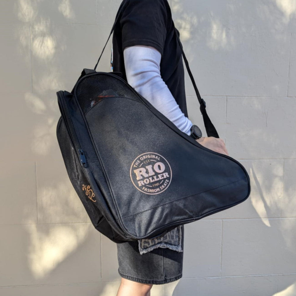 Rio Roller Rose Gold Black Skate Bag - Lucky Skates