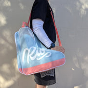 Rio Roller Script Teal and Coral Skate Bag - Lucky Skates