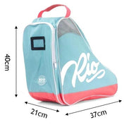 Rio Roller Script Teal and Coral Skate Bag - Lucky Skates