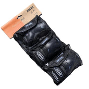 Roces Kids protective Skate Pack, Ventilated Black 3-Pack Skate Padding Set - Knee Pads Elbow Pads Wrist Guards - Lucky Skates