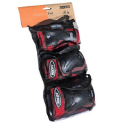 Roces Junior Ventilated Red 3-Pack Pad Set - Lucky Skates