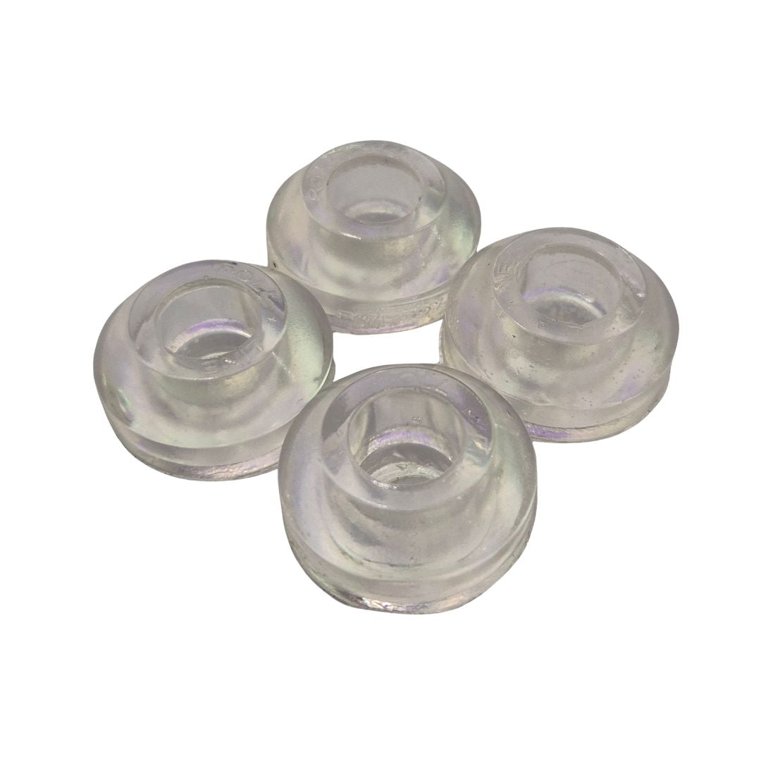 Roll-Line Elastomer Roller Skate Cushions/Bushings Lower Clear Hard - Lucky Skates 