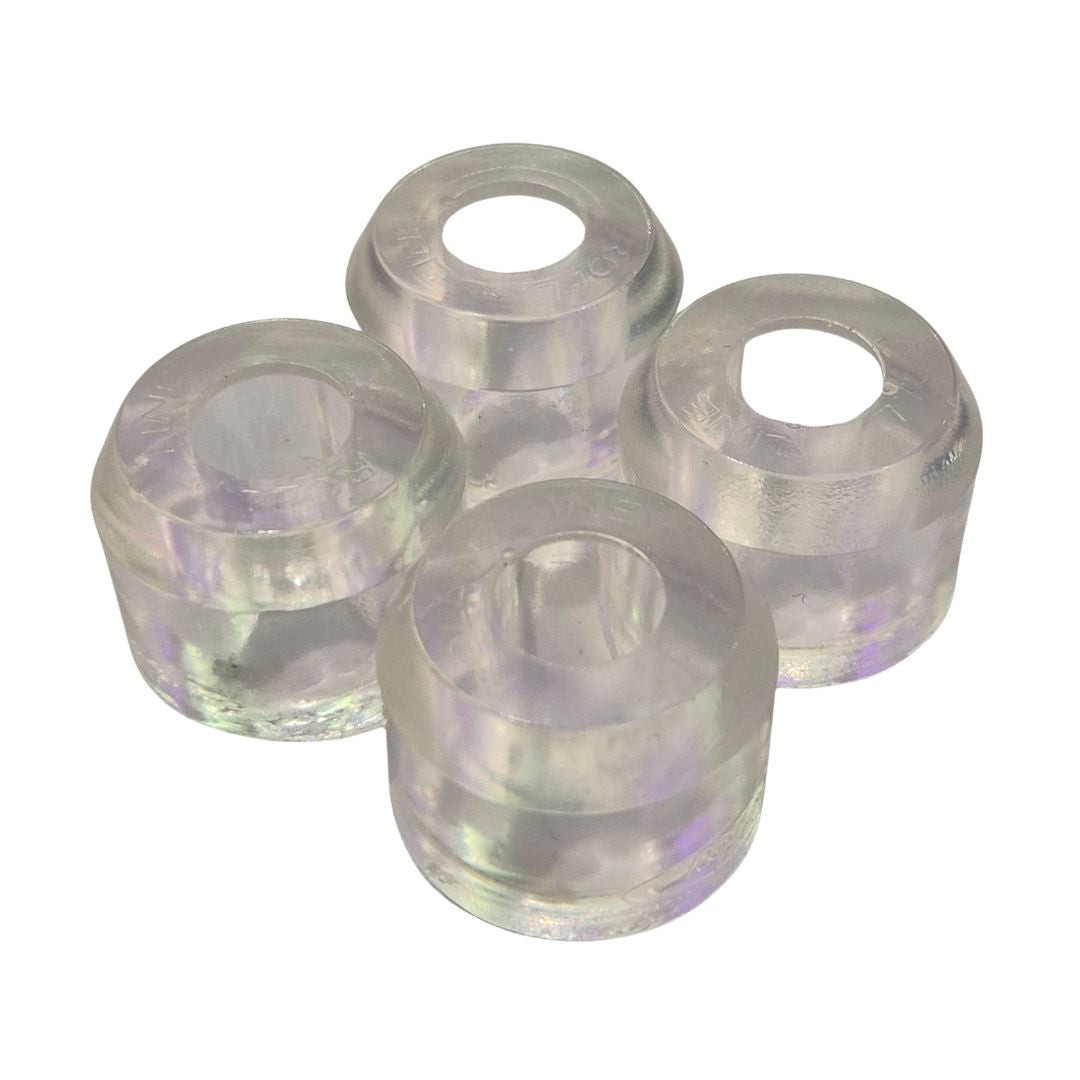 Roll-Line Elastomer Roller Skate Cushions/Bushings Upper Clear Hard - Lucky Skates 