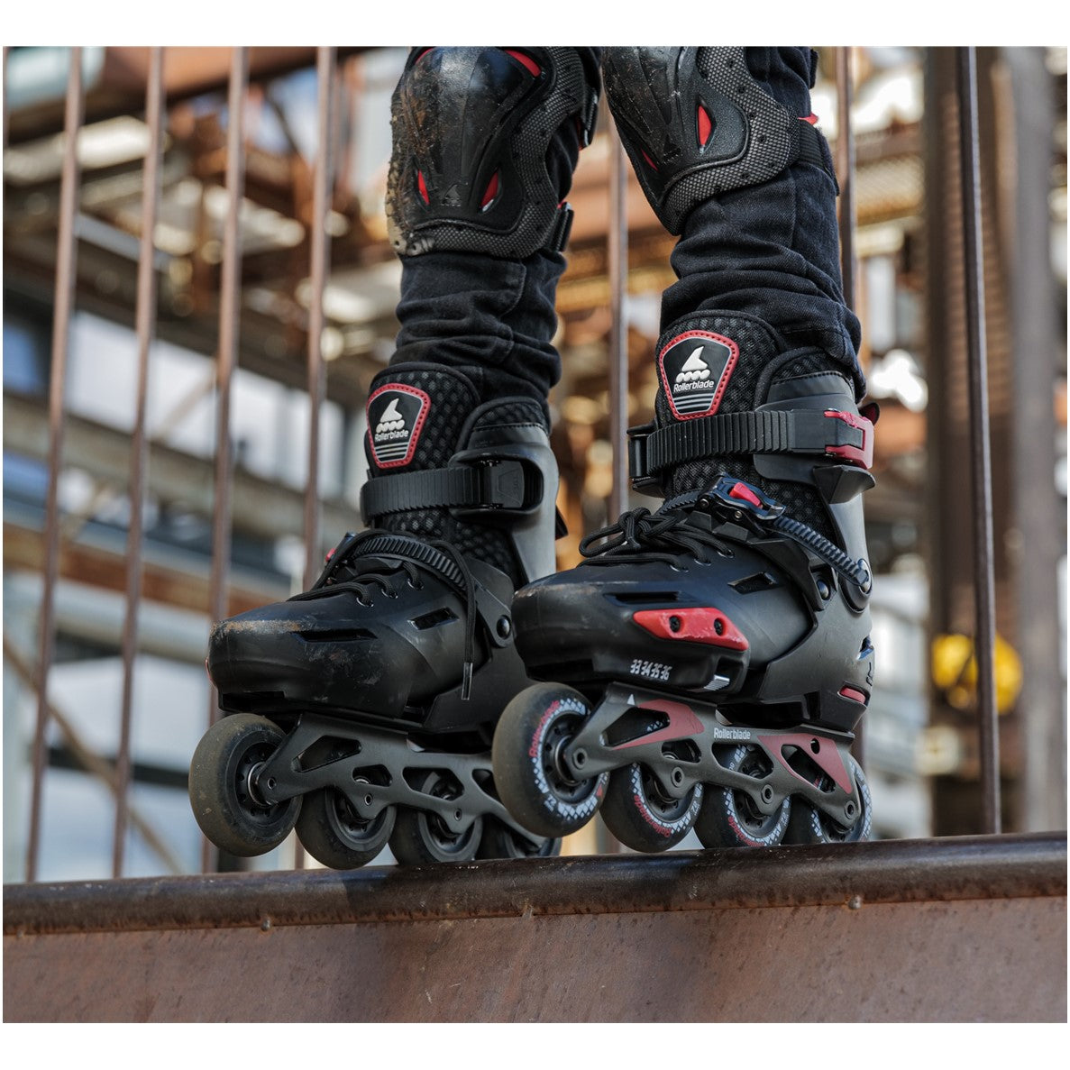 Kids Adjustable Rollerblade Apex Black Inline Skates - Lucky Skates