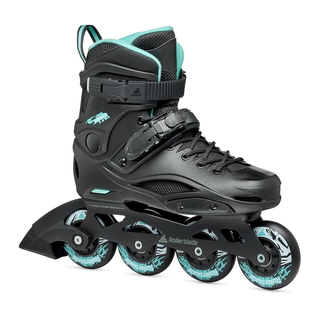 Rollerblade RB 80 Womens Inline Urban Skates Aqua/Black - Lucky Skates
