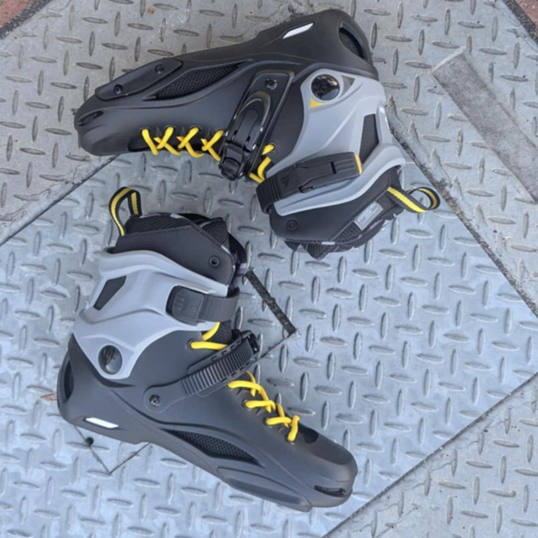 Rollerblade RB Black/Yellow Inline Skate Boot Only - Lucky Skates 