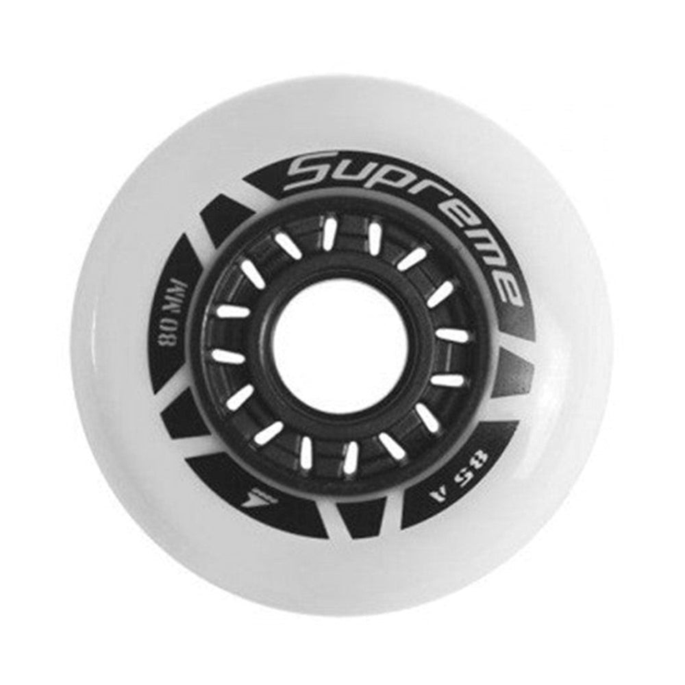 Rollerblade Supreme Inline Skate Wheels White - 4 Pack - Lucky Skates