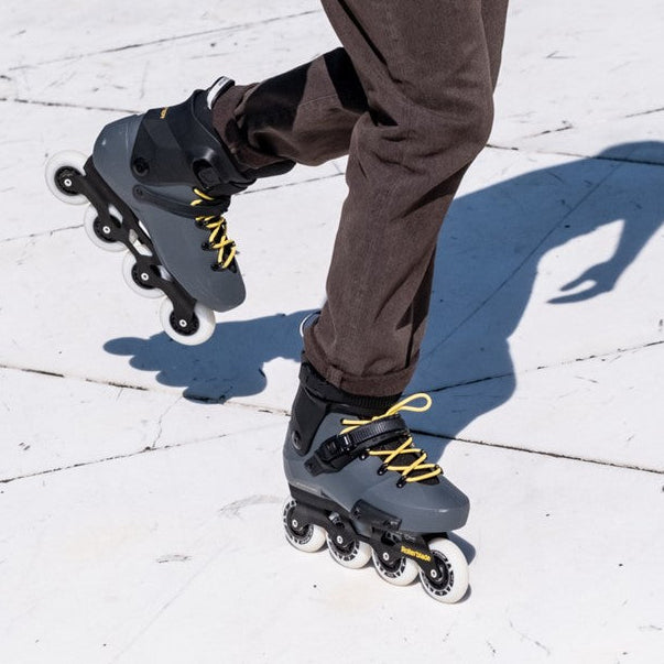 Rollerblade Twister Edge 80 Anthracite Yellow Inline Skates *Last Pairs* US 6.5, US 7.5 - Lucky Skates