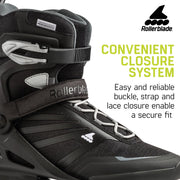 Rollerblade Zetrablade Black Inline Skates - Lucky Skates
