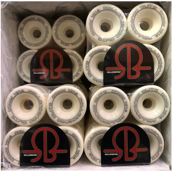 Rollerbones Art Elite White Roller Skate Wheels White - Lucky Skates