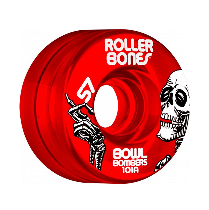 Rollerbones Red Bowl Bombers Wheels 101A - Lucky Skates