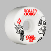 Rollerbones White Bowl Bombers Roller Skate Park Wheels White - 8 Pack - Lucky Skates