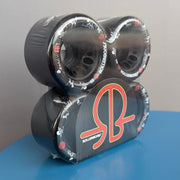 Rollerbones Day of Dead Indoor Roller Skate Wheels Black - 4 Pack - Lucky Skates