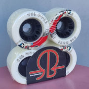 Rollerbones Day of the Dead White Roller Skate Wheels 62mm 92A 4 Pack - Lucky Skates