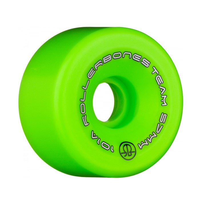 Rollerbones Team Logo Roller Skate Indoor Wheels Lime Green 57mm 101a - Lucky Skates