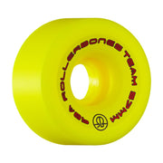 Rollerbones Team Logo Yellow Roller Skate Wheels 57mm 98A - Lucky Skates 