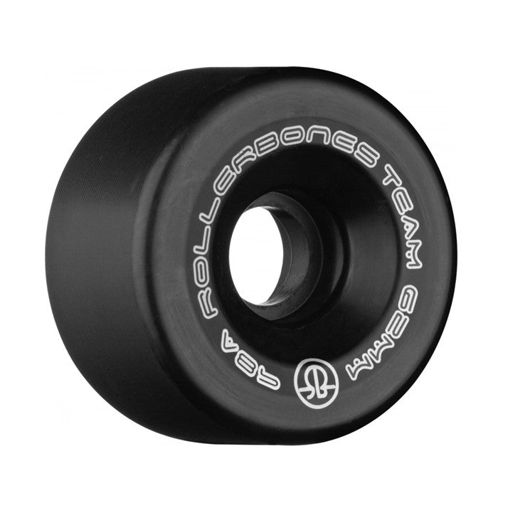 Rollerbones Team Logo Roller Skate Wheels Black - 8 Pack - Lucky Skates