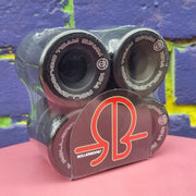 Rollerbones Team Logo Roller Skate Wheels Black 57mm 101A - 8 Pack - Lucky Skates