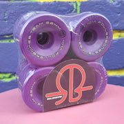 Rollerbones Team Logo Roller Skate Wheels Purple 62mm 101A - 8 Pack -  Lucky Skates 