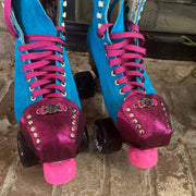 Rollerstuff Fuchsia Pink Glitter Roller Skate Toe Caps - Lucky Skates