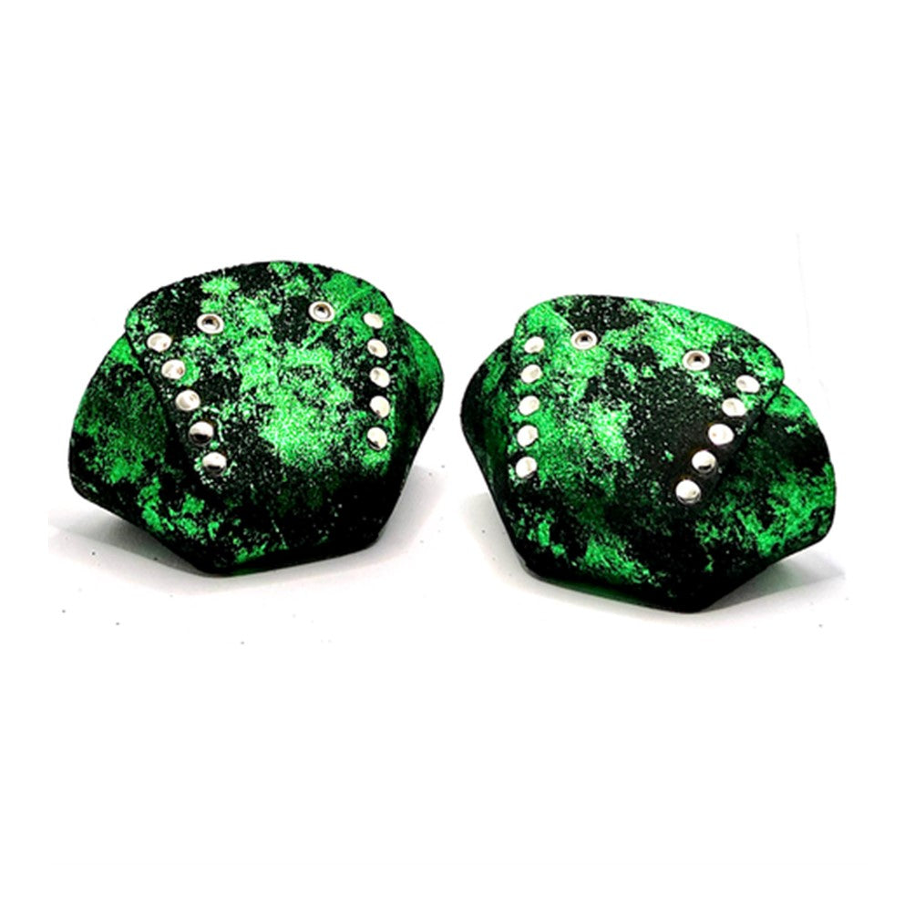 Rollerstuff Green Metallic Splash Roller Skate Toe Caps - Lucky Skates