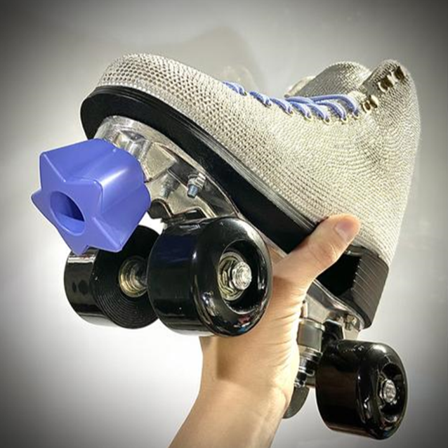 Rollerstuff Twinkle Toes Roller Skate Toe Stops Periwinkle Blue Purple - Bolt On - Lucky Skates