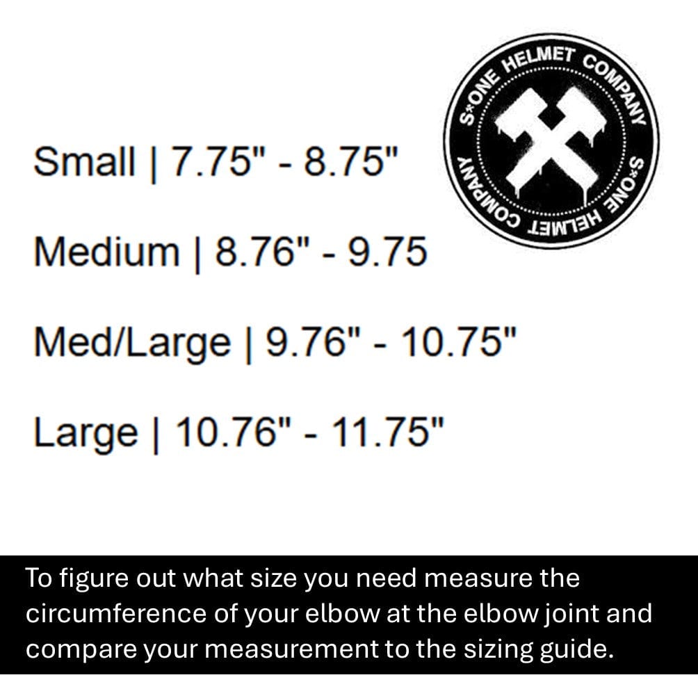 S1 Elbow Pads Size Chart - Lucky Skates