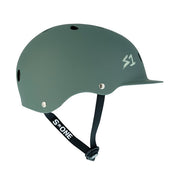 S-One Lifer Brim Skate Helmet Ambush Green Matte - Certified - Lucky Skates