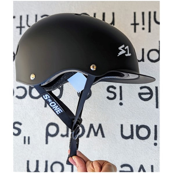 S-One Lifer Brim Skate Helmet Black Matte - Certified - Lucky Skates