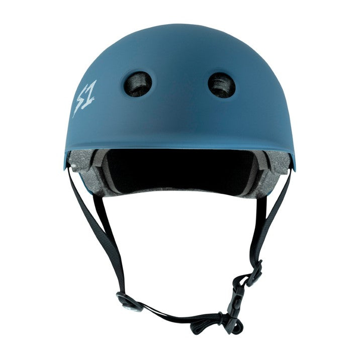 S-One Lifer Brim Skate Helmet Ocean Grey Matte - Certified - Lucky Skates
