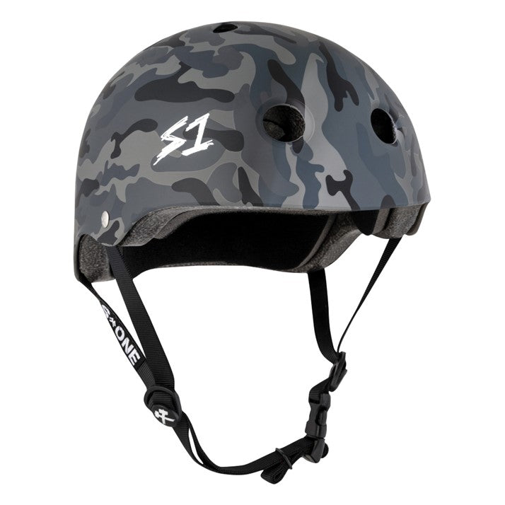 S1 Lifer Skate Helmet Black Camo Matte - Certified - Lucky Skates