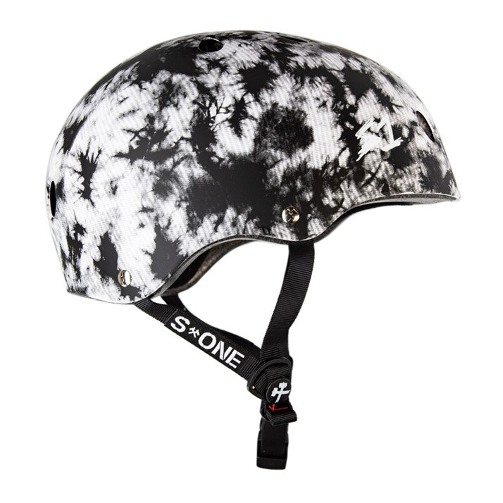 S-One Lifer Skate Helmet Black White Tie Dye - Certified - Lucky Skates