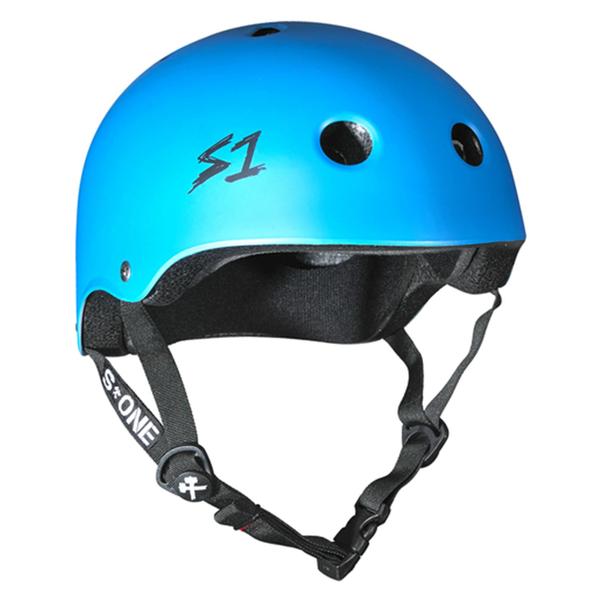 S1 Lifer Skate Helmet Matte Cyan Blue Certified - Lucky Skates