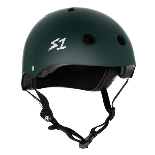 S1 Lifer Skate Helmet Dark Green Matte  Certified - Lucky Skates